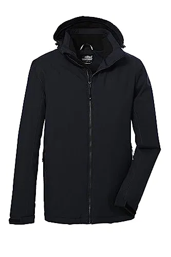 killtec Herren Funktionsjacke KOW 22 MN JCKT - Outdoorjacke in dunkelnavy, 100% wasserdicht und atmungsaktiv mit abzippbarer Kapuze, ideal für jedes Wetter und umweltfreundlich dank PFC-freier Herstellung.