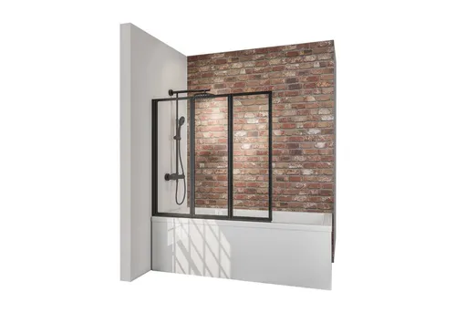 Schulte Badewannenfaltwand Black Style, 3 mm Sicherheitsglas - Badewannenfaltwand in mattschwarz, beidseitig montierbar und aus robustem 3 mm Sicherheitsglas – ideal für platzsparende Lösungen im Badezimmer.