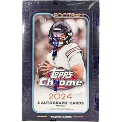 Topps Chrome Football 2024 - 1x Hobby Box - TCG OVP Displays, exklusive Hobby Box mit limitierten Karten und aufregenden Sammlerstücken für Football-Fans.