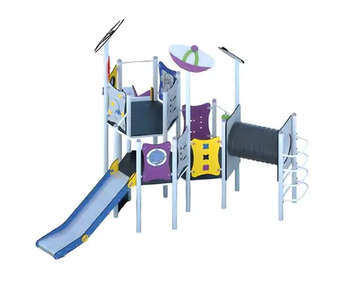 Spielplatz Rutschbahn Schaukelplatz Aktivplatz Freiluftspielplatz Rutschenturm - Vielfältiger Spielplatz für Kinder von 1-11 Jahren, modern gestaltet und mit 2 Jahren Herstellergarantie. Ideal für aktive Abenteuer im Freien.