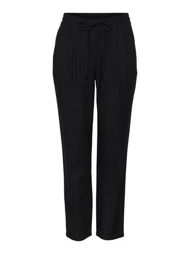 VERO MODA Damen Legere Leinen Stoffhose - Damen-Hosen, luftige Ankle Pants aus Leinen für einen lässigen, eleganten Look – ideal für jeden Anlass!