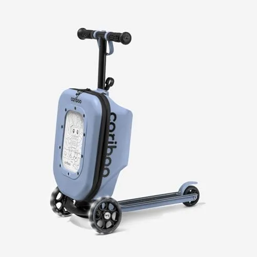 Cariboo Roller Kinder Scooter mit Koffer – 2in1 Dreirad für Kinder ab 2 Jahren - Kinderscooter und Reisekoffer in einem! Ideal für Abenteuer und Reisen, klappbar, höhenverstellbar und bis 50 kg belastbar. Perfekt für kleine Entdecker!
