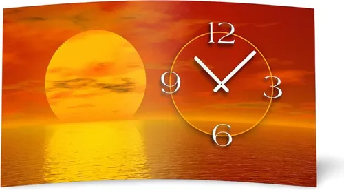 Digital Designer Art Sunset Wanduhr – modernes, geräuschloses Design - Moderne 3D Wanduhr aus Alu-Dibond, geräuschlos und elegant. Ideal für Wohnzimmer oder Büro, bringt sie stilvollen Flair und präzise Zeitmessung in jeden Raum.