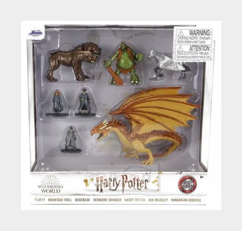 Jada Toys Harry Potter Figuren Set - Mega Pack mit 7 Sammelfiguren in 3 Größen, detailgetreue Metallfiguren für Fans ab 6 Jahren