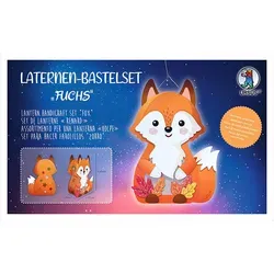 Ursus 18740001F - Laternen-Bastelset Fuchs - Papierbastelset für Kinder, Komplett-Set mit niedlichem Fuchs Design, ideal für Festumzüge und kreative Bastelstunden.
