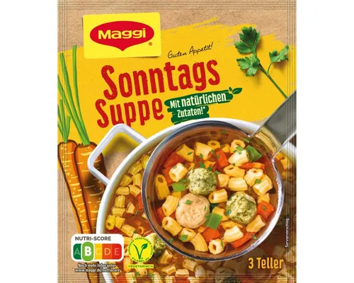 MAGGI Fertiggericht, Maggi Guten Appetit Sonntagssuppe mit natürlichen Zutaten 57g