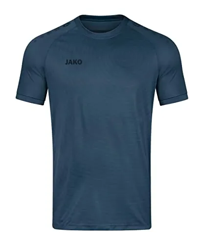 JAKO Herren Trikot World (Kurzarm) - Stahlblau, M - Herren-Shirts aus recyceltem Polyester mit dem inspirierenden Schriftzug 