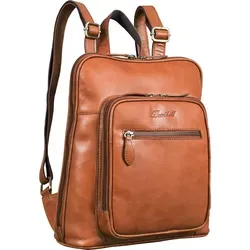 Benthill Rucksack aus echtem Leder – stilvoller Backpack für Damen und Herren - Rucksäcke aus echtem Rindsleder mit 3 Innenfächern und 2 Reißverschlussfächern, ideal für Alltag und Reisen.