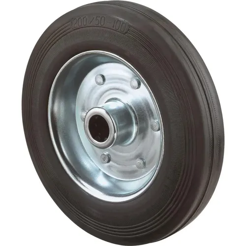 BS Rollen Gummirad 125mm B55.125 schwarz,Radk.verzinkt,RL, 9900011676