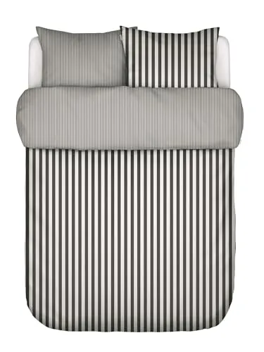 Marc O' Polo Satin-Bettwäsche-Garnitur Classic Stripe Anthracite 200x200+2x80x80 - Elegante Bettwäsche aus 100% Bio-Baumwollsatin mit weicher Haptik und dezentem Glanz. Hochwertige Materialien sorgen für optimalen Schlafkomfort – ideal für jede Jahreszeit und pflegeleicht bis 60 °C.