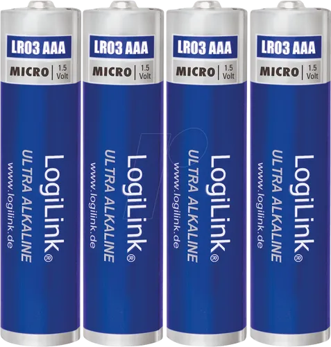 LOGILINK LR03B4 - Alkaline Batterie, AAA (Micro), 4er-Pack