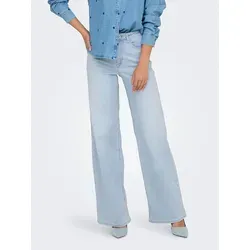 ONLY Onlmadison Blush Hw Wide DNM Cro495 Noos - Hohe Taille Jeans - Jeans für Jugendliche mit weiterem Beinschnitt und Gürtelschlaufen, ideal für einen lässigen Look und optimalen Tragekomfort.