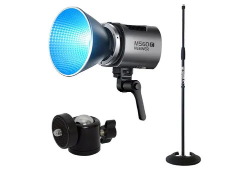 Neewer Videoleuchte Neewer Dauerlicht MS60C LED Videolicht mit Stativ und Kugelgelenk, Videografie, Fotografie, Content-Creator