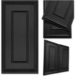 DECCART 3D Wandpaneele Polystyrol Schwarz