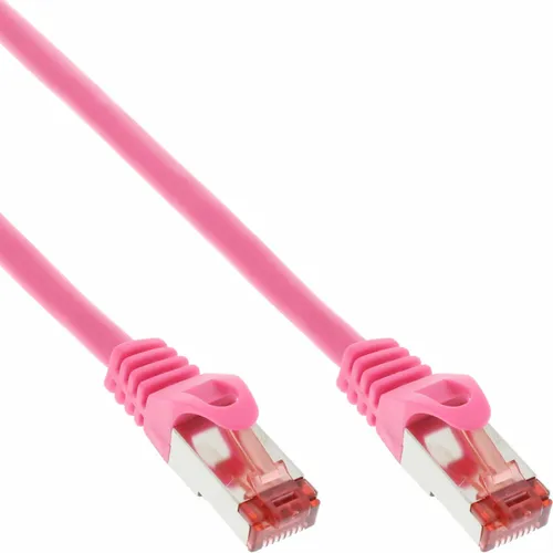 InLine® Patchkabel S/FTP (PiMf) Cat.6 250MHz PVC Kupfer pink 2m