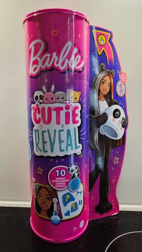 Barbie Cutie Reveal Puppe mit Panda-Plüschkostüm HHG22