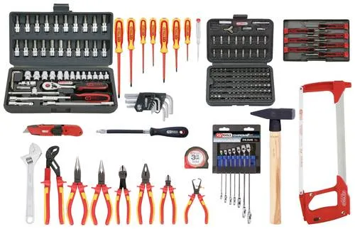 KS Tools Premium Max Elektriker-Werkzeugkoffer, 195-teilig - 117.0195 - Werkzeugsätze, umfangreiche 195 Teile für professionelle Elektriker und Heimwerker, alles in einem praktischen Koffer.