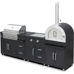 Oviala Memphis Outdoor-Küche mit 3 Kochelementen