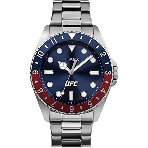 Timex Watch TW2V56600 - UFC Debut Herren Uhr - Armbanduhren für Herren mit 42 mm Gehäusedurchmesser, Leuchtzeigern und -ziffern, ideal als Geschenk in edler Box.