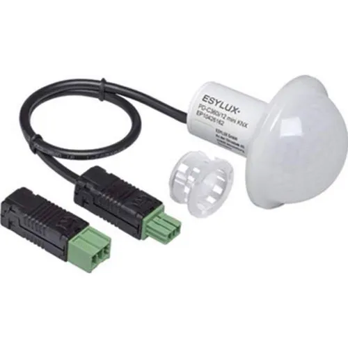 ESYLUX EP10426162 Unterputz Decken-Präsenzmelder 360° IP55 - Bewegungsmelder für KNX-Systeme mit 360° Erfassungsbereich und Reichweite bis zu 12 m. Ideal für energieeffiziente Lichtsteuerung in modernen Gebäuden.