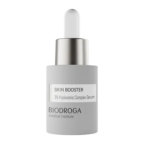 BIODROGA Medical Institute SKIN BOOSTER 3 % Hyaluron Complex Serum 15 ml - Gesichtsserum mit 4 Hyaluronsäuren für maximale Hydration und Depot-Effekt. Schützt vor Feuchtigkeitsverlust, fördert Elastizität und polstert die Haut auf.