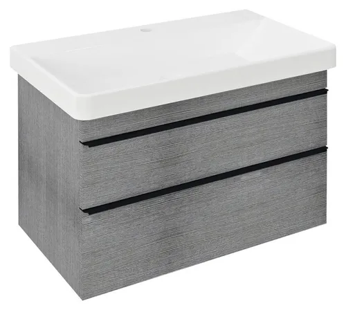 Sapho Waschbeckenunterschrank SITIA 75,6x50x44,2cm mit Soft Close - Kompakter Waschbeckenunterschrank der Serie SITIA, ausgestattet mit 2 Schubladen und Soft Close Funktion. Ideal für stilvolle Badezimmergestaltung und optimalen Stauraum.