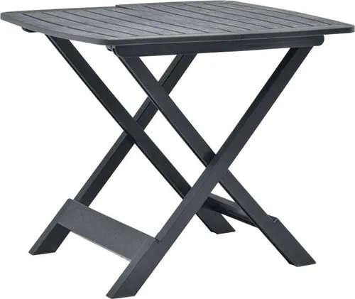 The Living Store Gartentisch Klappbar Anthrazit 79 x 72 x 70 cm Kunststoff