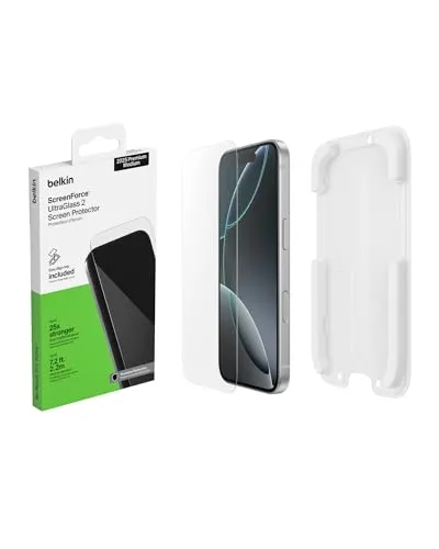 Belkin Ultraglass2 Displayschutz für iPhone 17 Pro - Hochwertige Displayschutzfolie für Apple iPhone 17 Pro, bietet robusten Schutz und klare Sicht, ideal für den täglichen Einsatz.