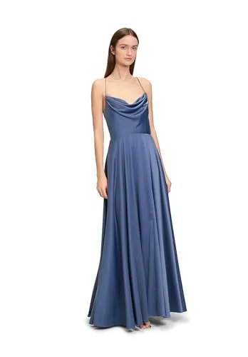 Vera Mont Damen Abendkleid mit Wasserfallausschnitt Blue Stone, 36 - Abendkleid für Damen, figurumspielender Schnitt mit elegantem Wasserfallausschnitt, ideal für besondere Anlässe.