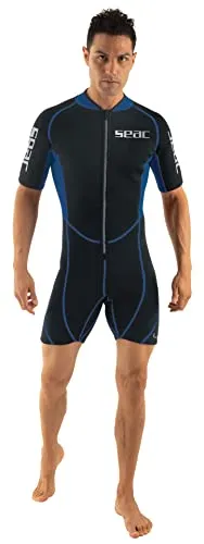 Seac Men's Look Man Neoprenshorty zum Schnorcheln, Tauchen und für Wasseraktivitäten für Kinder, 2,5 mm Neopren, schwarz/blau, XL