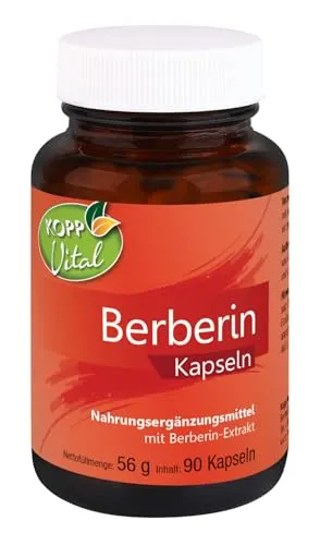 KOPP Vital® Berberin | 90 Kapseln | 56 g | rote Beeren | indischer Tradition | reines Berberin | Berberitze | Sauerdorn | Essigbeere