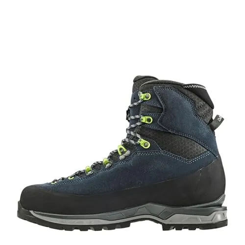 Lowa Cevedale Pro GTX Mid Herren (Navy/Limone) - 44 EU - Wanderschuhe, ideal für Hochtouren und alpine Klettereien, mit Vibram-Laufsohle und robustem Spaltleder für beste Stabilität und Komfort.