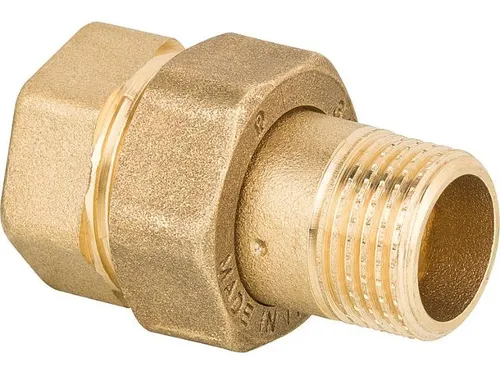Gewindefitting Messing Verschraubung flachdichtend DN15 (1/2