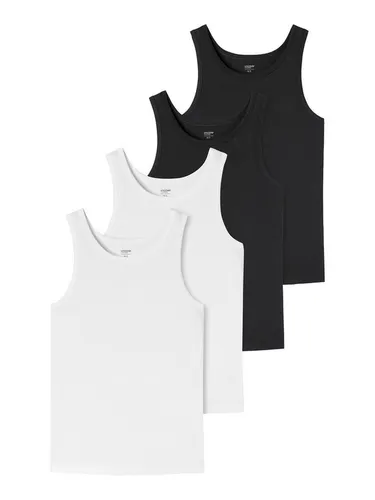 uncover by SCHIESSER Unterhemd Multi (4-St) schwarz|weiß XL