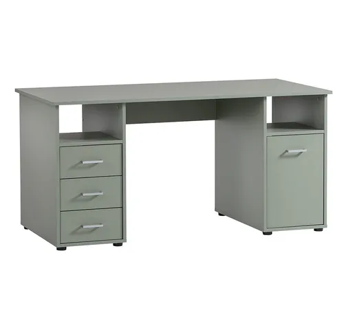 Lomadox Schreibtisch NEVERS-80 in Grün mit 3 Schubkästen in grün von Lomadox