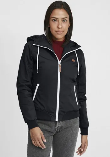 OXMO OXTila Damen Übergangsjacke mit Kapuze - Funktionsjacke für den Übergang, mittelschwer gefüttert, ideal für Herbst und Frühjahr, nachhaltig produziert mit recycelten Materialien.