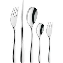 CS Kochsysteme 30-teiliges Besteckset aus Edelstahl - Hochwertiges 30-teiliges Besteckset mit 6 Menümessern, -gabeln, -löffeln, Kaffeelöffeln und Kuchengabeln, perfekt für festliche Anlässe und den täglichen Gebrauch.