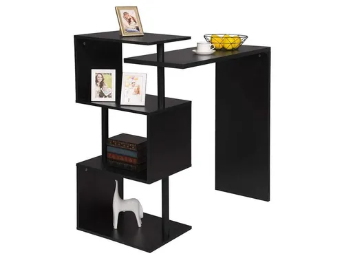 WOLTU Bartisch Stehtisch mit 3 Ablageflächen, drehbar