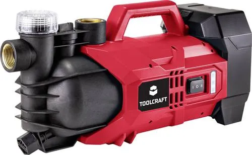 TOOLCRAFT GPG-L118 Akku-Gartenpumpe 2800 l/h - Wasserpumpen mit 20 V, starkem Durchfluss und Energiesparmodus. Ideal für Gartenarbeiten, leicht transportierbar und Teil des TOOLCRAFT Wechsel-Akku Systems.