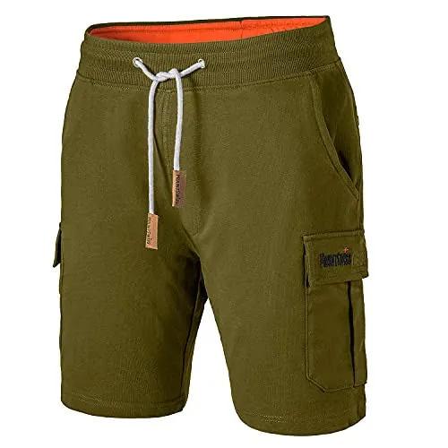 Mount Swiss Cargo Shorts Herren - Vielseitige Freizeit Bermuda mit 6 Taschen - Activewear-Shorts für Herren, ideal für Outdoor-Aktivitäten und Workouts, mit 6 praktischen Taschen und bequemem Komfort-Bund für optimalen Sitz.