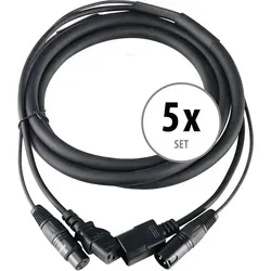 Pronomic Stage IECD-2.5 DMX Hybridkabel 5er Set von Pronomic