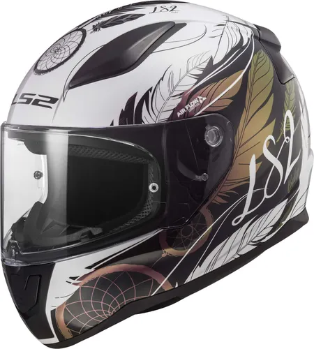 LS2 Motorrad-Integralhelm RAPID II BOHO White Black, M - Motorradhelm mit HPTT-Polycarbonatschale, kratzfestem Bildschirm und hervorragender Belüftung – ideal für Sicherheit und Komfort auf der Straße.