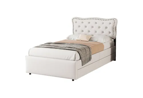 Produktbild Flieks Polsterbett 90x200cm mit Schubladen