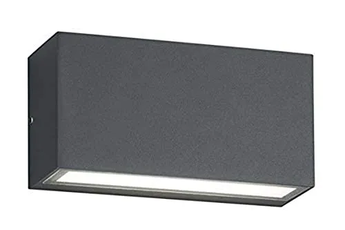 Trio Leuchten Trent 226960242 LED Außen Wandleuchte - Hochwertige LED Außen Wandleuchte aus robustem Aluminium, energiesparend mit 9 Watt und 35000 Stunden Lebensdauer. Ideal für effektive Up&Down Beleuchtung im Außenbereich, IP65 Schutz gegen Wasser.