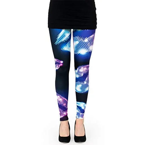 cosey - Festival-Party-Line Leggings (Einheitsgröße) - (Disko)