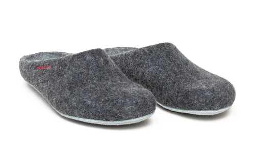 Magicfelt Hausschuh - Bequemer Filzschuh für Zuhause - Hausschuhe aus hochwertigem Filz, Größe 41 EU, in elegantem Grau für höchsten Tragekomfort und Wärme.