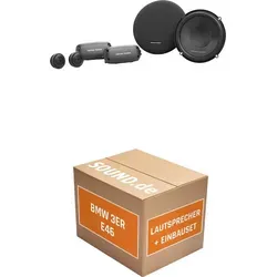 Harman/Kardon FIT6C Lautsprecher Einbaupaket für BMW 3er E46 Limousine | 400 Watt - Komplettset mit hochwertigen Harman/Kardon Lautsprechern für Ihr BMW 3er E46. Einfacher Austausch und hervorragender Klang für ein optimales Hörerlebnis. Ideal für Standard Soundsysteme.