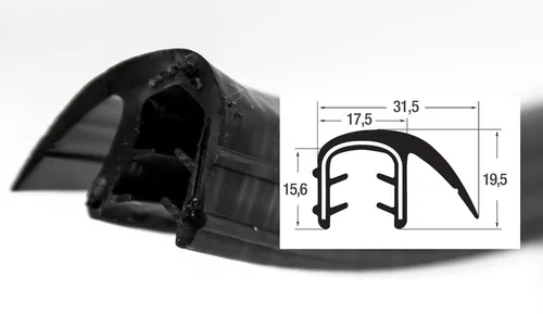 Dichtungsprofil Kantenschutz Profil Dichtprofil Vollgummi Dichtung SMI DF21 Z