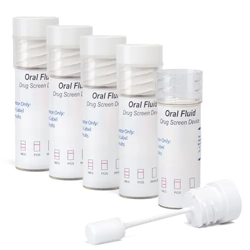 5x LuxmedIQ Speichel Einweg Alkoholtester - Alcohol tester/Promille Tester zur Erkennung eines aktiven Alkoholrauschs