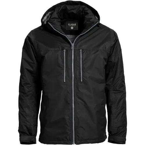 Clique Kingslake Outdoorjacke - Gr. L - Funktionsjacke, wind- und wasserabweisend mit 4 Reißverschlusstaschen, abnehmbarer Kapuze und atmungsaktivem Material für optimalen Komfort bei Outdoor-Aktivitäten.